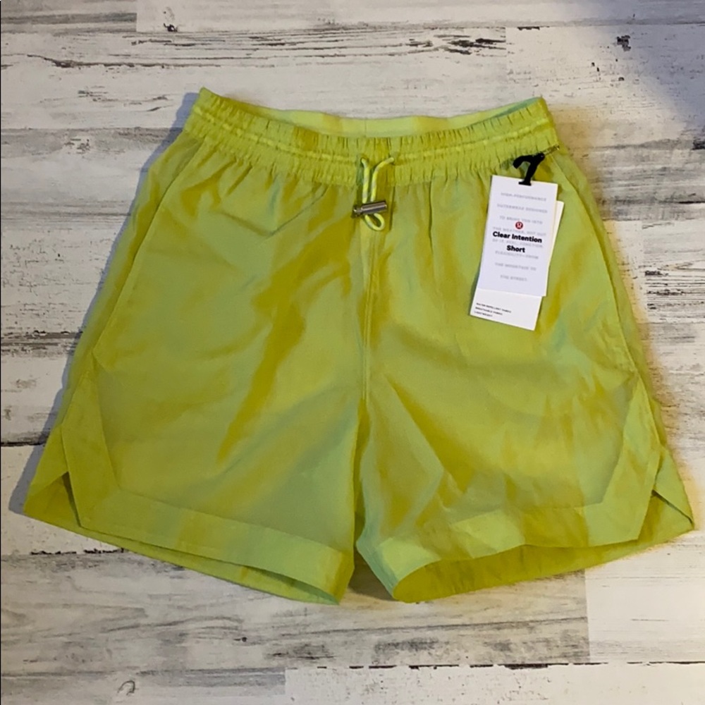 lululemon athletica Yellow Athletic Shorts